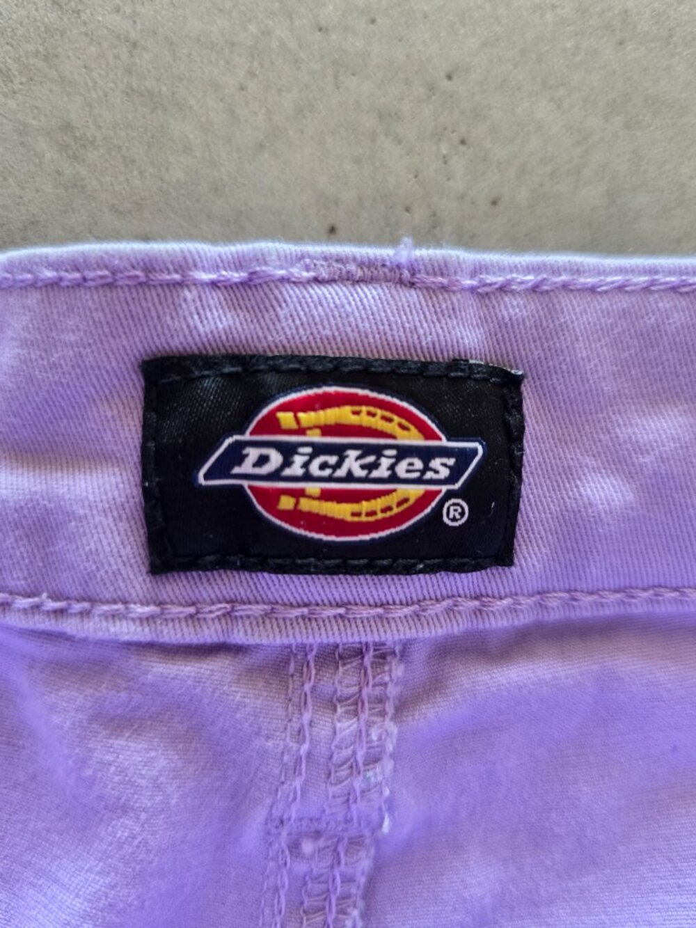 Dickies Women's Relaxed Cropped Cargo Pants Purple Lilac High Rise Size 27R - Picture 7 of 8